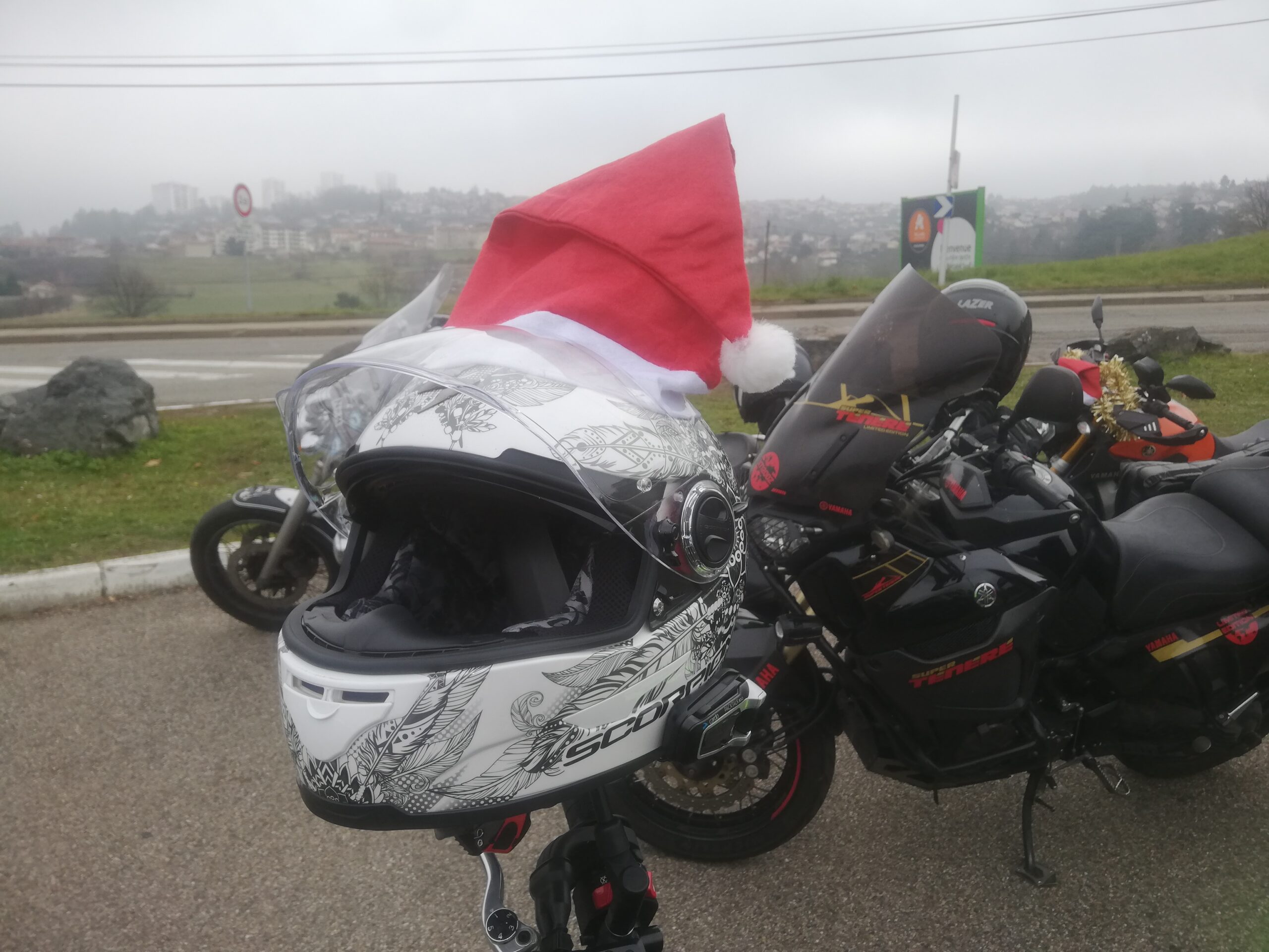 Le Père Noël des motards à Saint-Etienne.